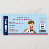 スポーツ誕生日招待状(Boy Baby Shawer) 招待状 (正面/裏面)