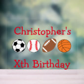 スポーツ誕生日 アクリルサイン (ニュートラル)