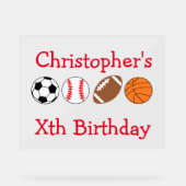 スポーツ誕生日 アクリルサイン (正面)