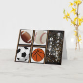 スポーツ誕生日 カード (黄色い花)