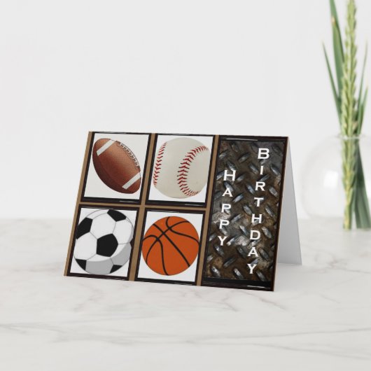 スポーツ誕生日 カード (正面)