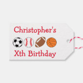 スポーツ誕生日 ギフトタグ (正面(横))