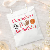 スポーツ誕生日 フェイバーバッグ (クリップ留めされた状態)