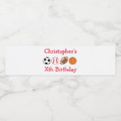 スポーツ誕生日 ペットボトルラベル (シングルラベル)