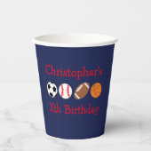 スポーツ誕生日 紙コップ (正面)