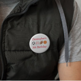 スポーツ誕生日 缶バッジ