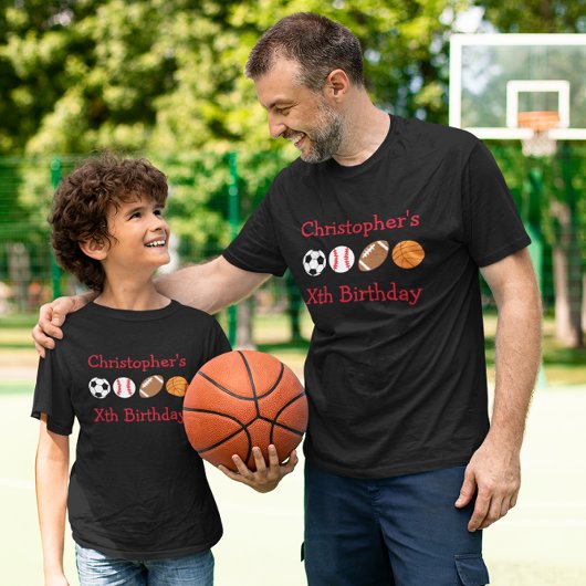 スポーツ誕生日 Tシャツ