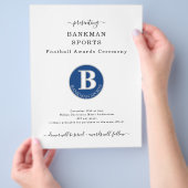 スポーツ賞バンケットサッカーソフトボールフライヤー チラシ (手)