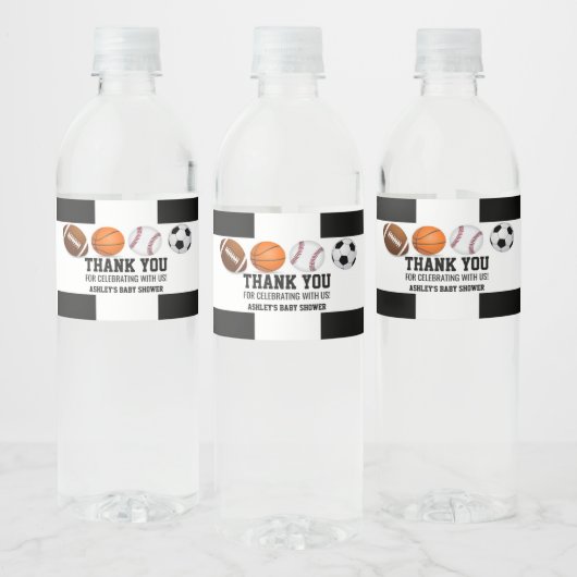 スポーツ赤ちゃんシャワーお気に入りウォーターボトルラベル ペットボトルラベル (ボトル)