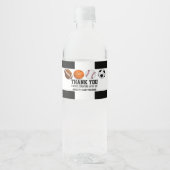 スポーツ赤ちゃんシャワーお気に入りウォーターボトルラベル ペットボトルラベル (正面)