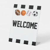 スポーツ赤ちゃんシャワーミニ歓迎ペデスタルサイン 台座サイン (正面)