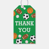 スポーツ赤ちゃんシャワー共同グリーン男女兼用 ギフトタグ (正面)