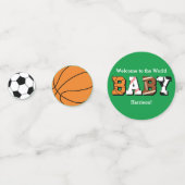 スポーツ赤ちゃんシャワー共同グリーン男女兼用 コンフェッティ (正面)