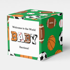 スポーツ赤ちゃんシャワー共同グリーン男女兼用 フェイバーボックス