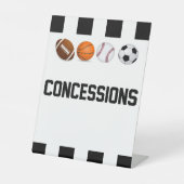 スポーツ赤ちゃんシャワー誕生日コンセッションスタンドフード 台座サイン (正面)