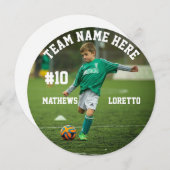 スポーツ選手のサッカー終了シーズン シーズンカード (正面/裏面)