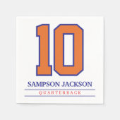 スポーツ選手の番号と名前 スタンダードカクテルナプキン (正面)