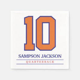 スポーツ選手の番号と名前 スタンダードカクテルナプキン