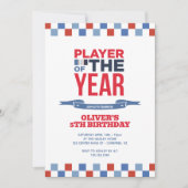 スポーツ選手キッズバースデーパーティー 招待状 (正面)