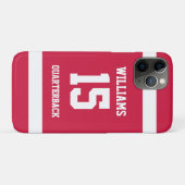 スポーツ選手 レッド ブラック Case-Mate iPhoneケース (裏面(横))