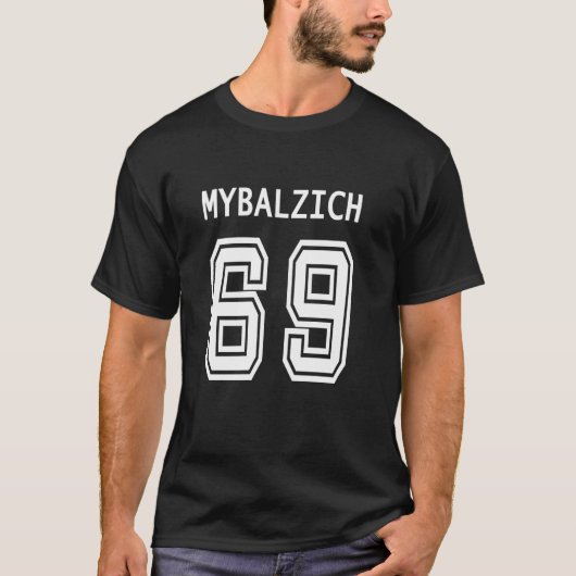 スポーツ選手Mybalzich 69面白い大人 Tシャツ (正面)