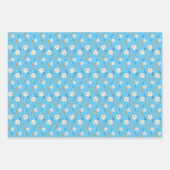 スポーツ野球こうもり及び球模様数々の色 ラッピングペーパーシート (正面)