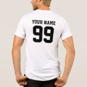 スポーツ野球チームカスタムのバックネーム番号 トライブレンドＴシャツ (裏面)