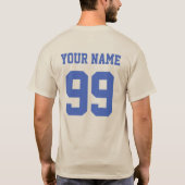 スポーツ野球チーム表裏名番号 Tシャツ (裏面)