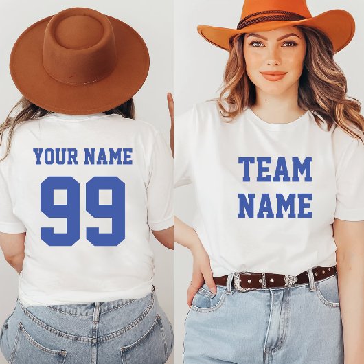 スポーツ野球チーム表裏名番号 Tシャツ