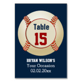 スポーツ野球テーマパーソナライズされたテーブル番号 テーブルナンバー (裏面)