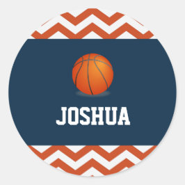 スポーツ野球テーマ少年の誕生日シール ラウンドシール