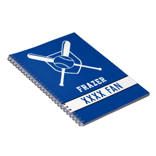 スポーツ野球ファン編集可能スポーツカラー、 ノートブック (右側)