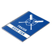 スポーツ野球ファン編集可能スポーツカラー、 ノートブック (左側)