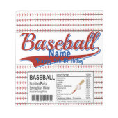 スポーツ野球誕生日キャンディバーラッパ好み ノートパッド (正面)