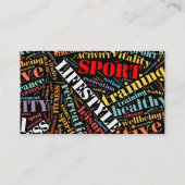 スポーツ関連の単語パターン 名刺 (裏面)
