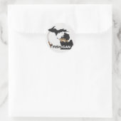 スポーツ魚釣りのFISHIGANブラックアウトライン ラウンドシール (バッグ)