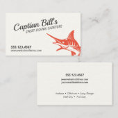 スポーツ魚釣りシャルターズマーリンビジネスカード 名刺 (正面/裏面)