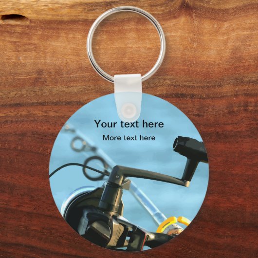 スポーツ魚釣りテーマカスタム キーホルダー (正面)