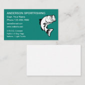 スポーツ魚釣りテーマ名刺 名刺 (正面/裏面)