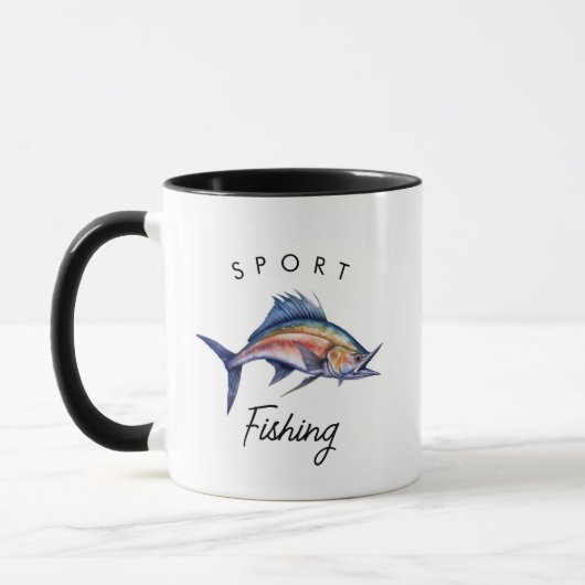スポーツ魚釣りブルーマーリン マグカップ (左)