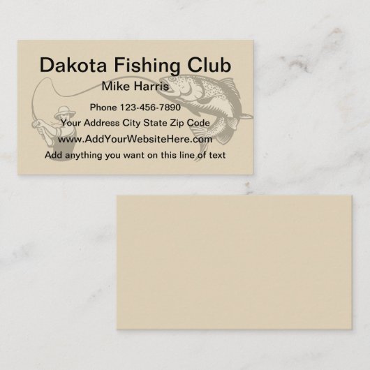 スポーツ魚釣り名刺 名刺 (正面/裏面)