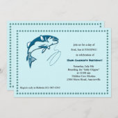 スポーツ魚釣り招待状 招待状 (正面/裏面)