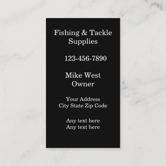 スポーツ魚釣り&タックル 名刺 (裏面)