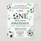 スポーツ1歳の誕生日サッカー ポストカード (正面)