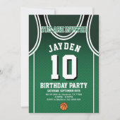 スポーツ10 バースデーパーティー招待状 招待状 (正面)