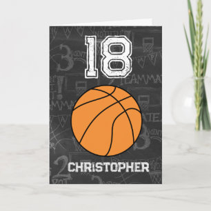 スポーツ18誕生日バスケットボール カード
