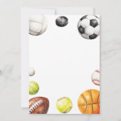 スポーツ2nd誕生日招待状 招待状 (裏面)