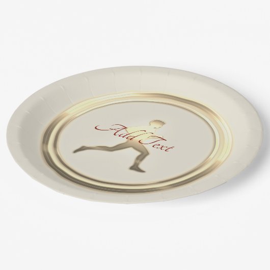 スポーツ·アスレチックス·ジョガー·マラソン·ハイカー ペーパープレート (アングル)