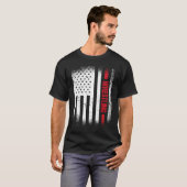 スポーツ アメリカ国旗 レスリング 6 Tシャツ (正面フル)