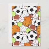 スポーツ オー ボーイ!ベビーシャワー 招待状 (裏面)